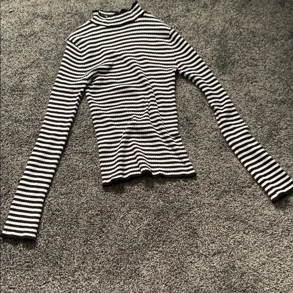 Striped black and white shirt